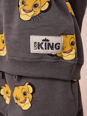 Charcoal Grey Lion King 100% Cotton Sweatshirt and Joggers Set (3mths-7yrs) - Image 8 of 11