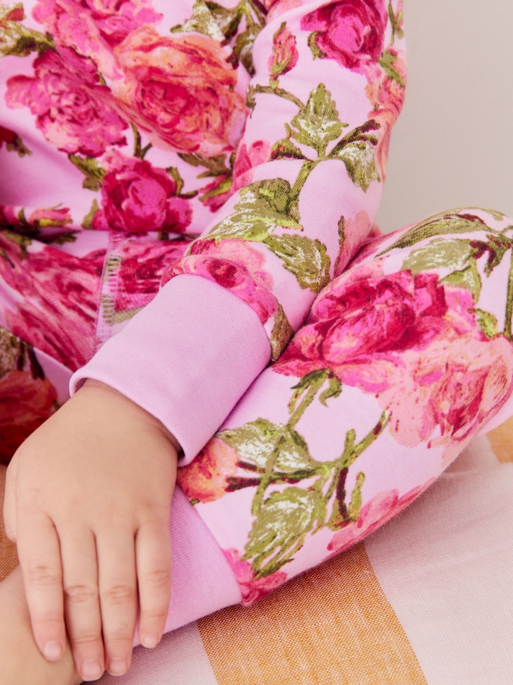 Rose/Noir - Pyjama Floral Snuggle 3 Pack (9mths-16yrs) - Image 6 of 12