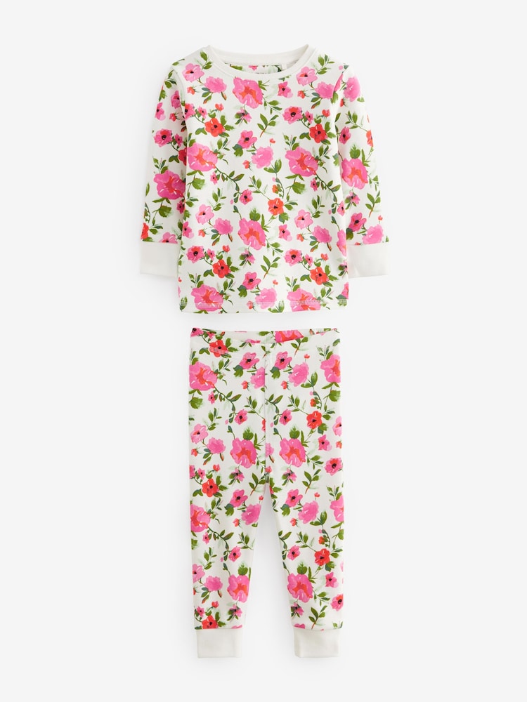 Rose/Noir - Pyjama Floral Snuggle 3 Pack (9mths-16yrs) - Image 9 of 12