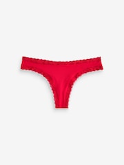 Black/Red Thong Knickers 3 Pack - Image 3 of 10