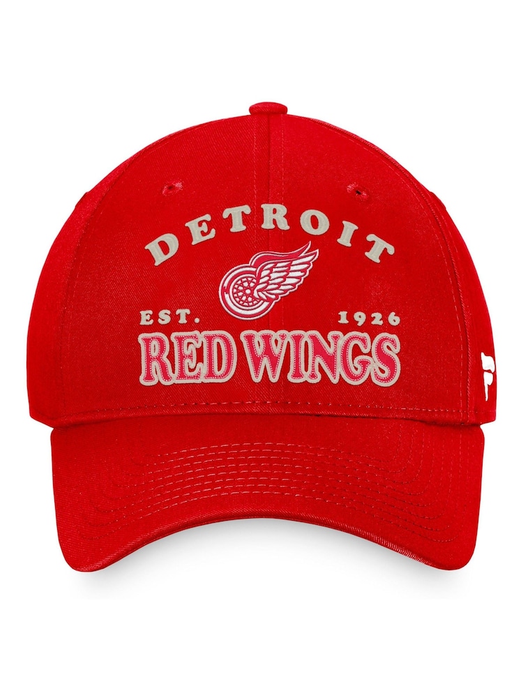 Fanatics Unisex Red 100% Cotton NHL Detroit Wings Heritage Unstructured Adjustable Cap - Image 2 of 3 Fanatics Unisex Red 100% Cotton NHL Detroit Wings Heritage Unstructured Adjustable Cap - Image 2 of 3