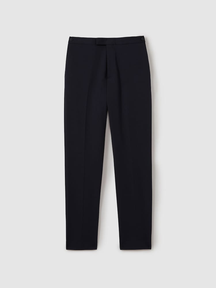 Reiss Navy Trial Jersey Suit Trousers - Image 2 of 5
