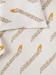 Reiss x McLaren F1 Team White Multi Monte Carlo Exclusive Cuban Collar Shirt - Image 7 of 7