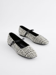 Blue & White Extra Wide Fit Forever Comfort® Square Toe Mary Jane Shoes - Image 1 of 5