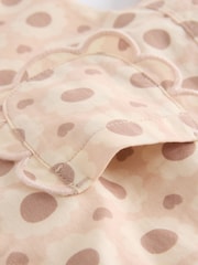 Tan Brown/Cream Floral Baby Dungarees and Bodysuit Set (0mths-2yrs) - Image 10 of 11