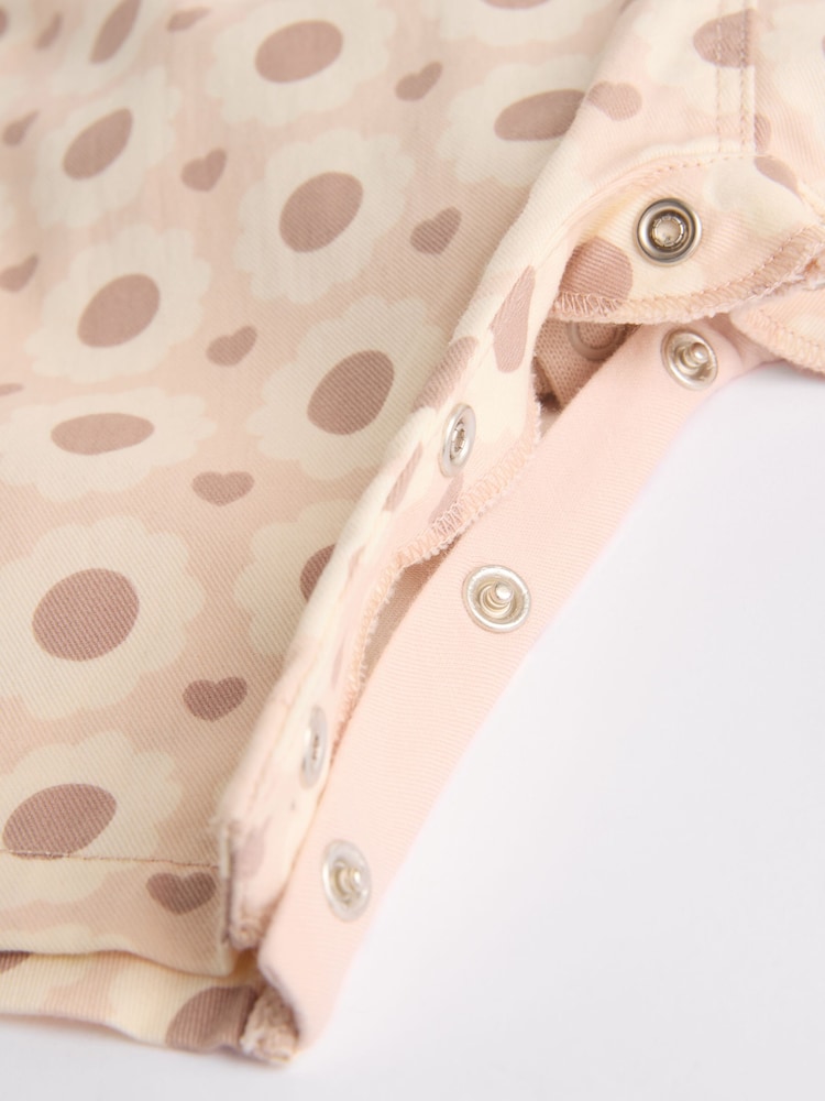 Bronz Maro/Cream Floral  - Set Bebeluși body și salopetă (0ms-2yrs) - Image 9 of 11