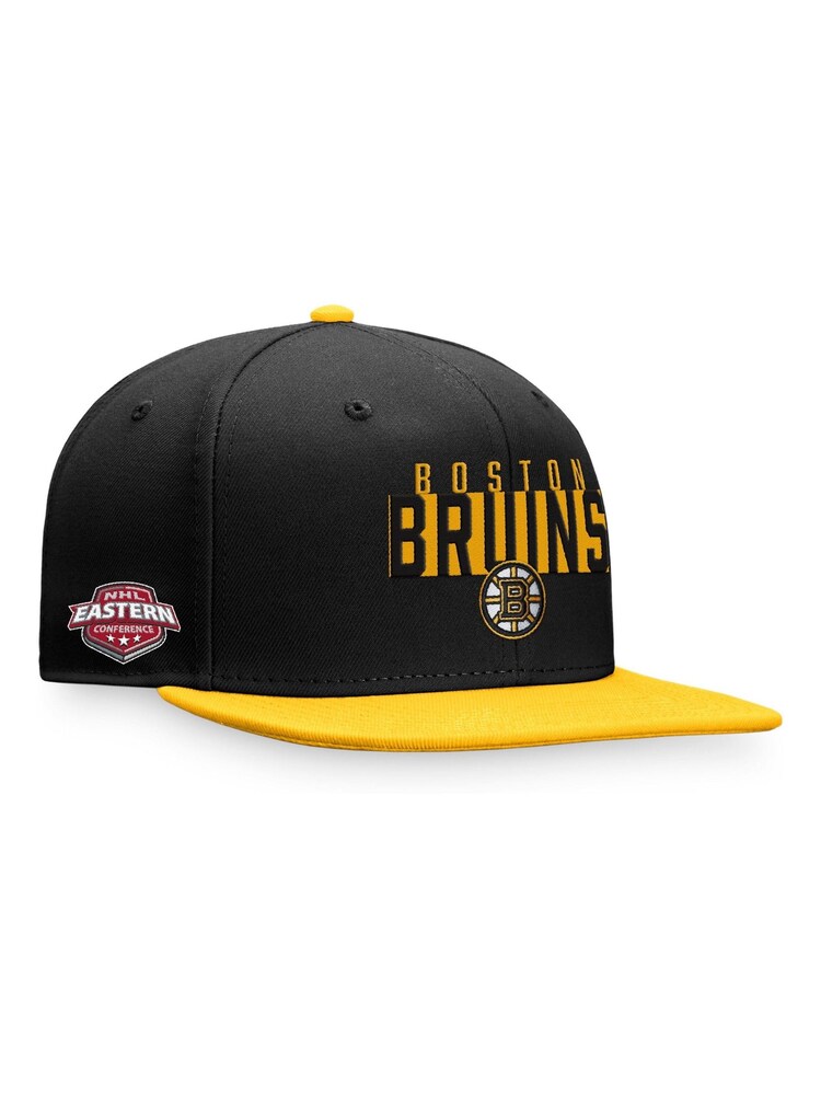 Fanatics NHL Boston Bruins Fundamental Colour Blocked Snapback Black Cap - Image 1 of 3