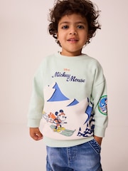 Blue Skiing Mickey Mouse Crew Neck Sweatshirt (3mths-8yrs) - Image 1 of 8