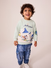 Blue Skiing Mickey Mouse Crew Neck Sweatshirt (3mths-8yrs) - Image 2 of 8