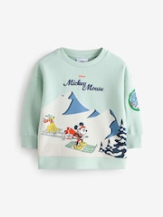 Blue Skiing Mickey Mouse Crew Neck Sweatshirt (3mths-8yrs) - Image 5 of 8