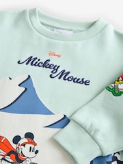 Blue Skiing Mickey Mouse Crew Neck Sweatshirt (3mths-8yrs) - Image 7 of 8