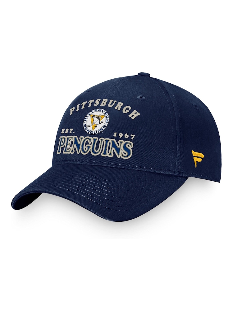 Fanatics Unisex Blue 100% Cotton NHL Pittsburgh Penguins Heritage Unstructured Adjustable Cap - Image 1 of 3