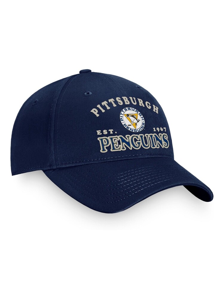 Fanatics Unisex Blue 100% Cotton NHL Pittsburgh Penguins Heritage Unstructured Adjustable Cap - Image 2 of 3