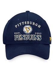 Fanatics Unisex Blue 100% Cotton NHL Pittsburgh Penguins Heritage Unstructured Adjustable Cap - Image 3 of 3