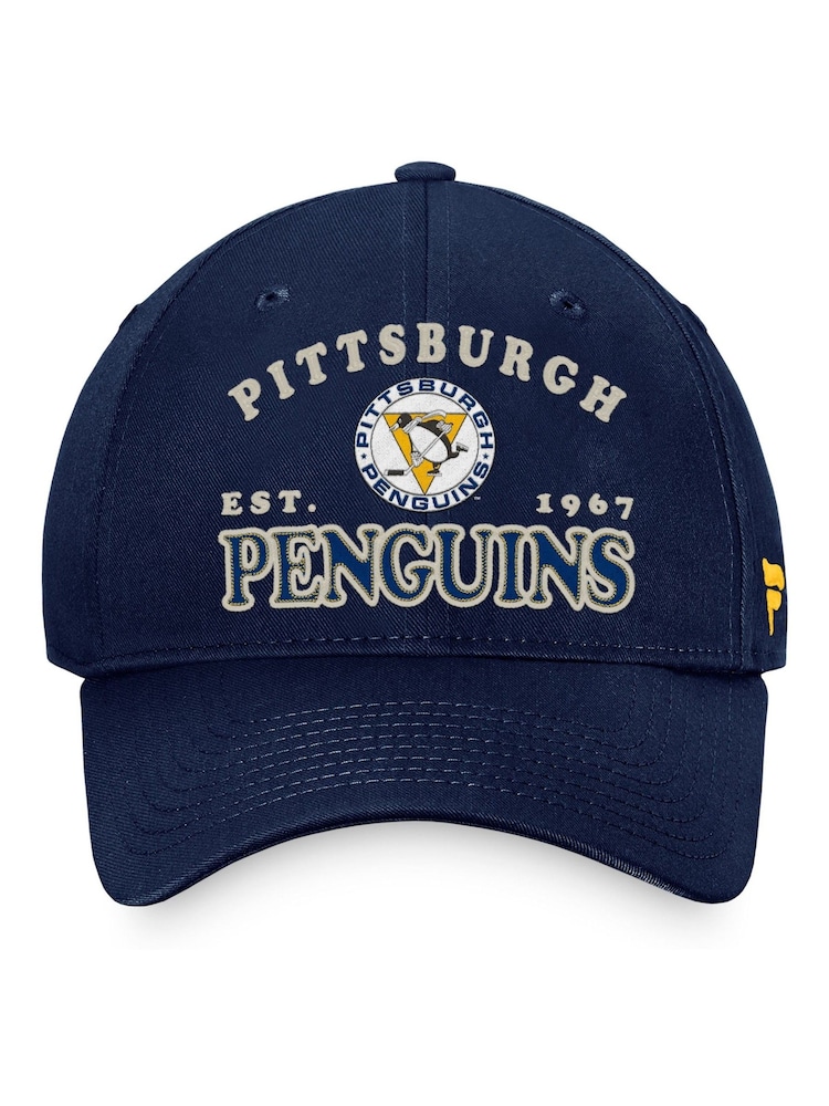 Fanatics Unisex Blue 100% Cotton NHL Pittsburgh Penguins Heritage Unstructured Adjustable Cap - Image 3 of 3