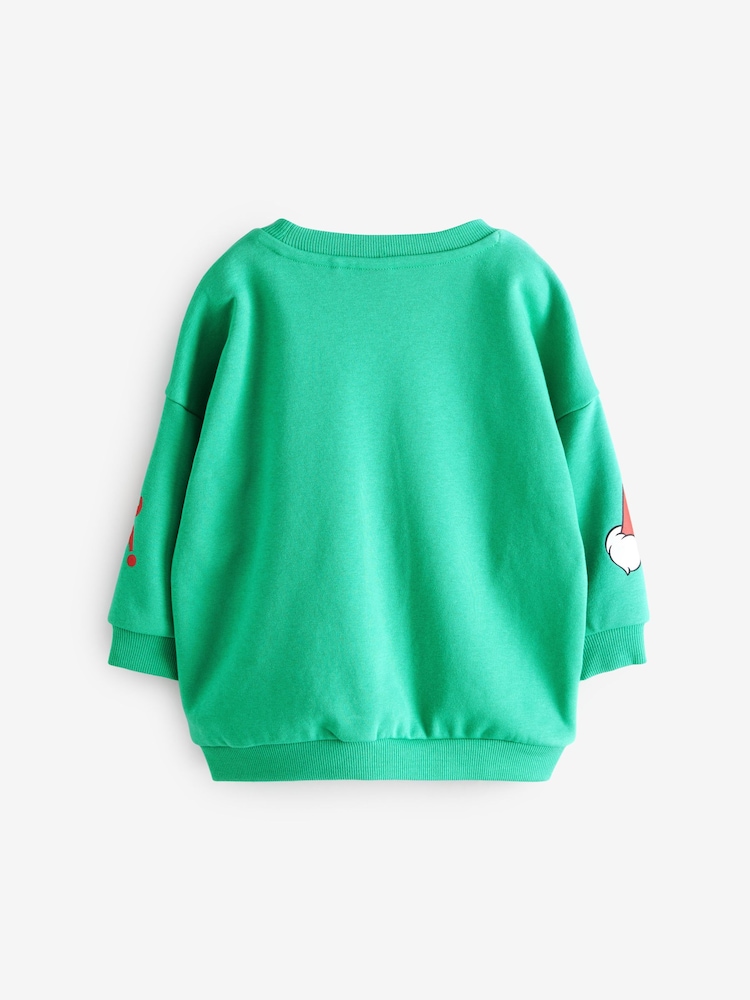 Green Christmas Mickey Mouse Crew Neck Sweatshirt (3mths-8yrs) - Image 6 of 8