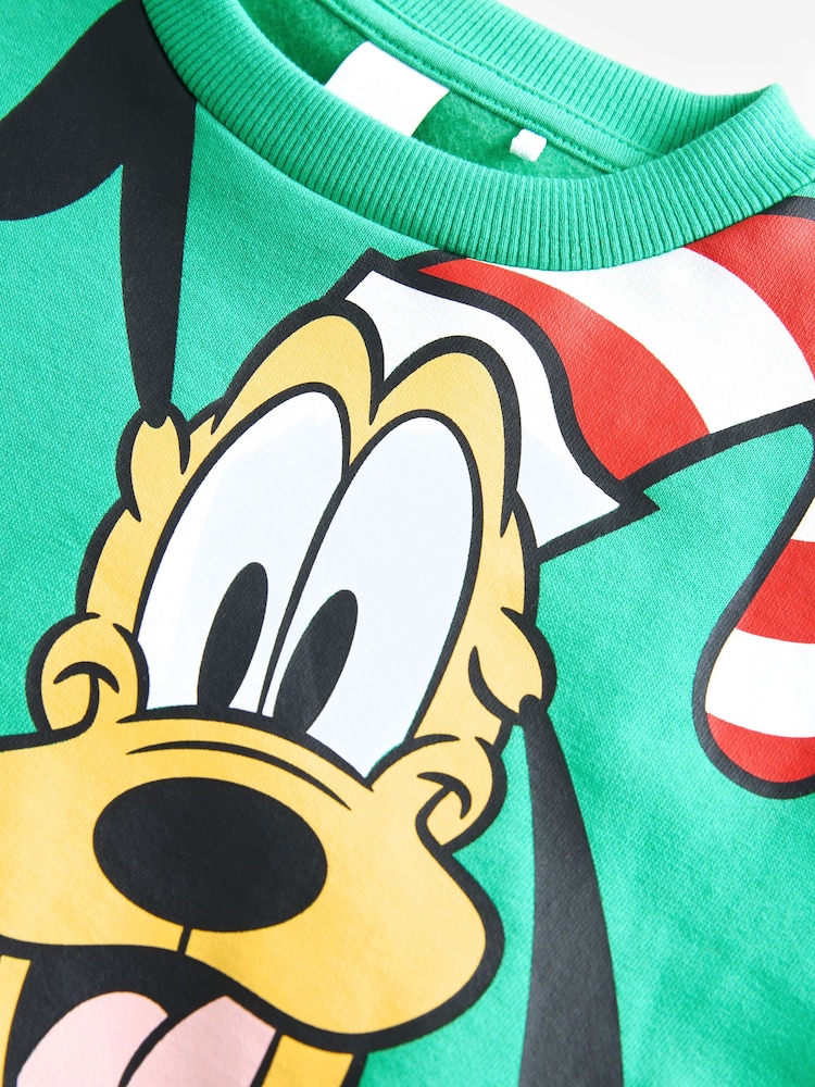 Green Christmas Mickey Mouse Crew Neck Sweatshirt (3mths-8yrs) - Image 7 of 8