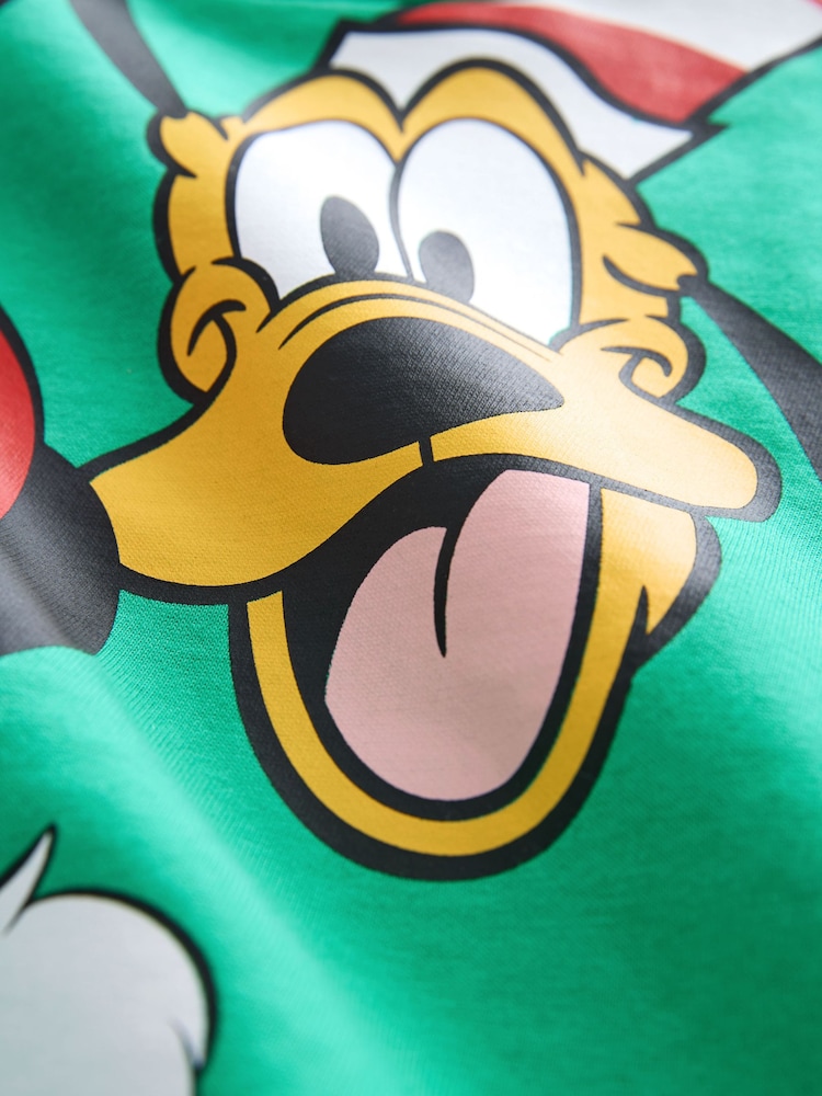 Green Christmas Mickey Mouse Crew Neck Sweatshirt (3mths-8yrs) - Image 8 of 8