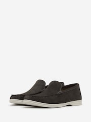 Oliver Sweeney Grey Suede Moccasin Loafers - Image 4 of 5