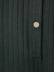 Reiss Dark Green Etienne Ribbed Elasticated Waist Shorts - Image 6 of 6