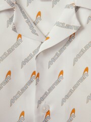 Reiss x McLaren F1 Team White Multi 9-13 yrs McLaren F1 Monte Carlo Cuban Collar Shirt - Image 6 of 6