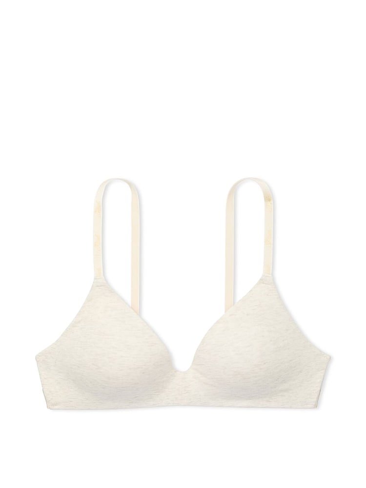 Victoria's Secret PINK Nude Oatmeal Heather Non Wired Lightly Lined Bra - Image 3 of 3