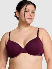 Victoria's Secret PINK Purple Rose T Shirt Bra - Image 1 of 3