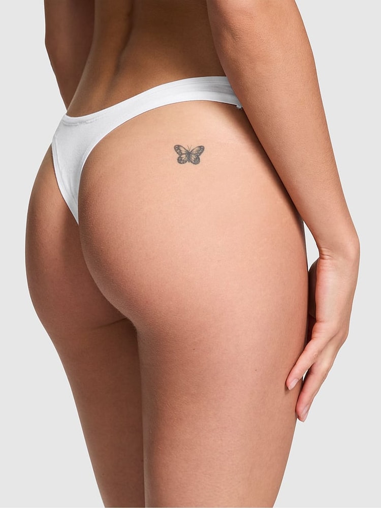 PINK Black/Grey/White/Brown/Pink Thong 5 Pack Knickers - Image 3 of 3