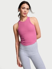 Victoria's Secret PINK Pink Violet High Neck Shrunken Rib Tank Top - Image 1 of 2