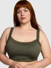 Victoria's Secret PINK Olive Green Seamless Bralette - Image 1 of 3