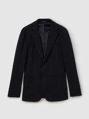 Reiss Navy Trial Single Breasted Jersey Suit Blazer - Image 2 of 6