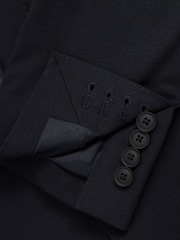 Reiss Navy Trial Single Breasted Jersey Suit Blazer - Image 6 of 6