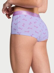 Victoria's Secret PINK Purple Cloud Dogs Short Cotton Logo Knickers - Image 2 of 3