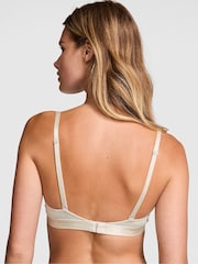 Victoria's Secret PINK Nude Oatmeal Heather Lightly Lined Demi Cotton Logo Bra - Image 2 of 3