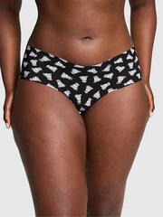 Victoria's Secret PINK Black Ghost Hipster No Show Lace Trim Hipster Knickers - Image 1 of 3