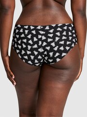 Victoria's Secret PINK Black Ghost Hipster No Show Lace Trim Hipster Knickers - Image 2 of 3
