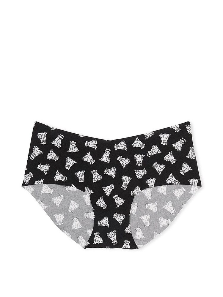 Victoria's Secret PINK Black Ghost Hipster No Show Lace Trim Hipster Knickers - Image 3 of 3