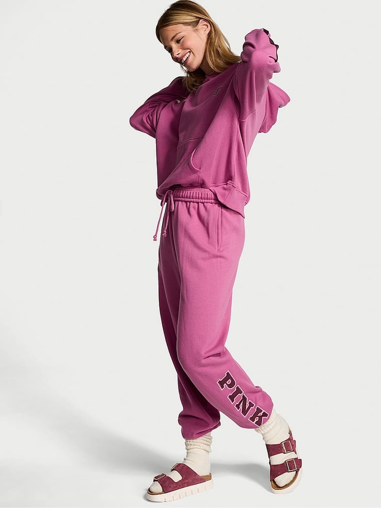 Victoria's Secret PINK Pink Violet Cuffed Fleece Jogger - Image 1 of 3 Victoria's Secret PINK Pink Violet Cuffed Fleece Jogger - Image 1 of 3