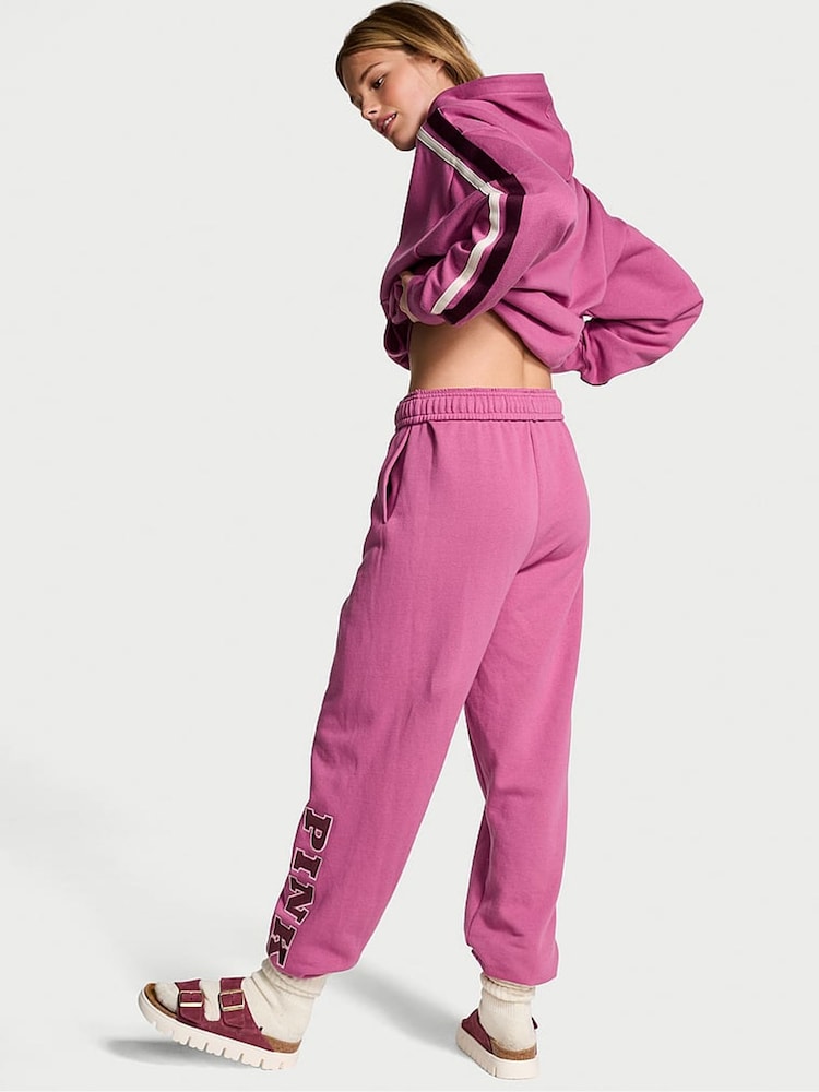 Victoria's Secret PINK Pink Violet Cuffed Fleece Jogger - Image 2 of 3 Victoria's Secret PINK Pink Violet Cuffed Fleece Jogger - Image 2 of 3