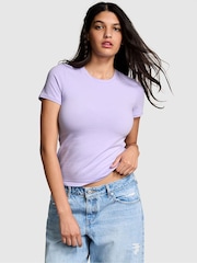 Victoria's Secret PINK Purple Cloud Cotton T-Shirt - Image 1 of 3
