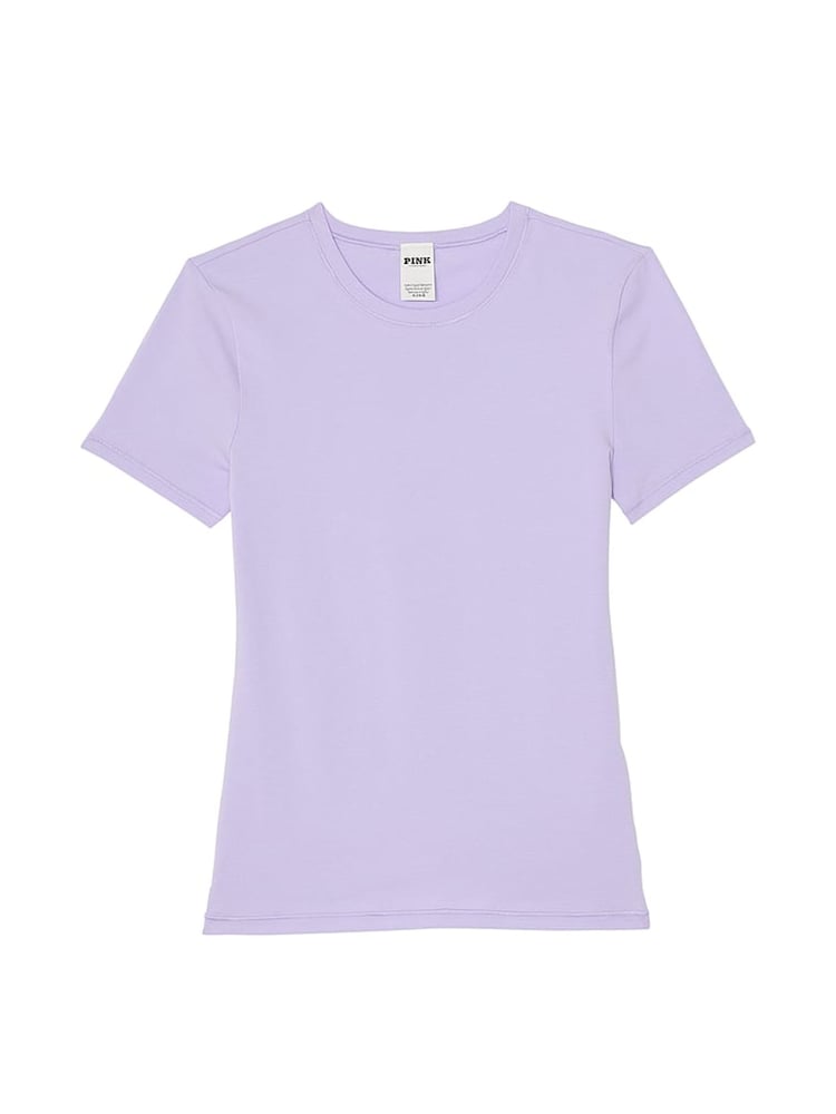 Victoria's Secret PINK Purple Cloud Cotton T-Shirt - Image 3 of 3 Victoria's Secret PINK Purple Cloud Cotton T-Shirt - Image 3 of 3
