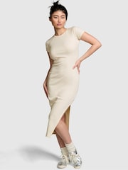 Victoria's Secret PINK White Shell Short Sleeve Midi Dress - Image 1 of 3