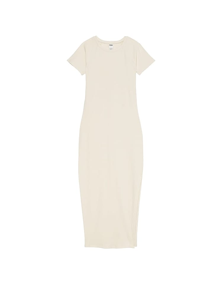 Victoria's Secret PINK White Shell Short Sleeve Midi Dress - Image 3 of 3