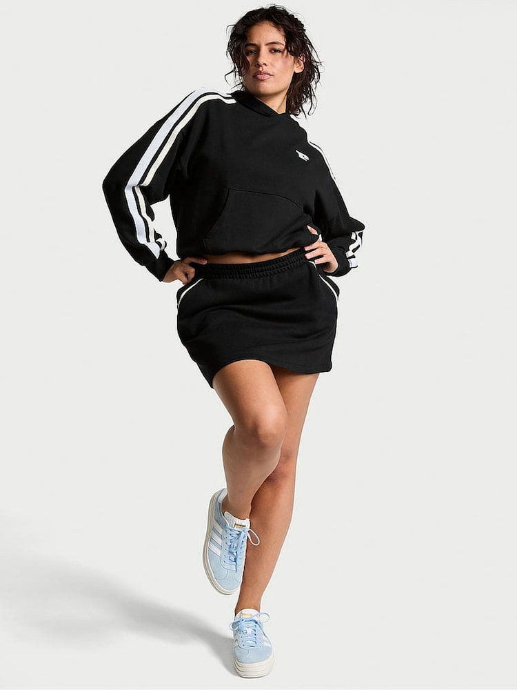 Victoria's Secret PINK Black Knitted Fleece Skort - Image 1 of 4 Victoria's Secret PINK Black Knitted Fleece Skort - Image 1 of 4