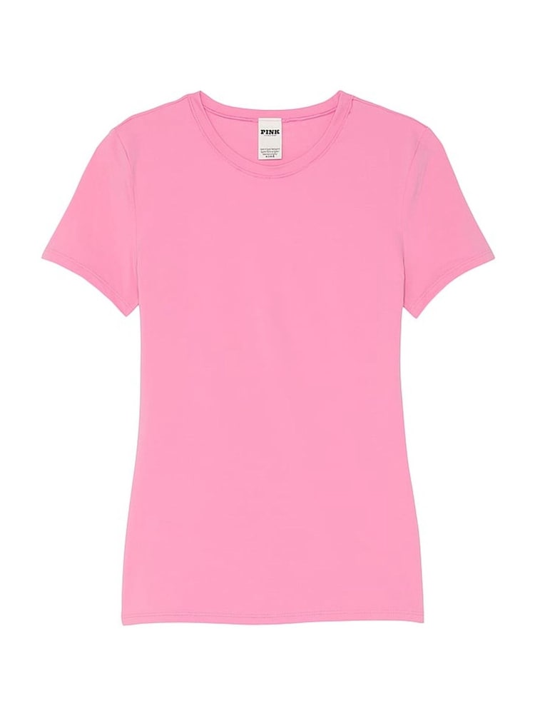 Victoria's Secret PINK Moonstone Pink Soft Stretch T-Shirt - Image 3 of 3