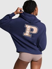 Victoria's Secret PINK Midnight Navy Blue Zip Up Fleece Hoodie - Image 2 of 3