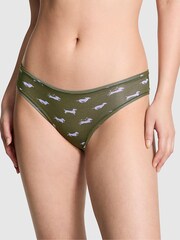 Victoria's Secret PINK Olive Green Cheeky Cotton Cheeky Knickers - Image 1 of 3
