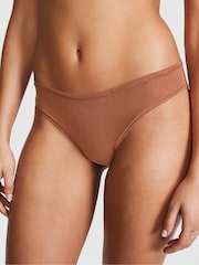 Victoria's Secret PINK Caramel Nude Cheeky Cotton Knickers - Image 1 of 3