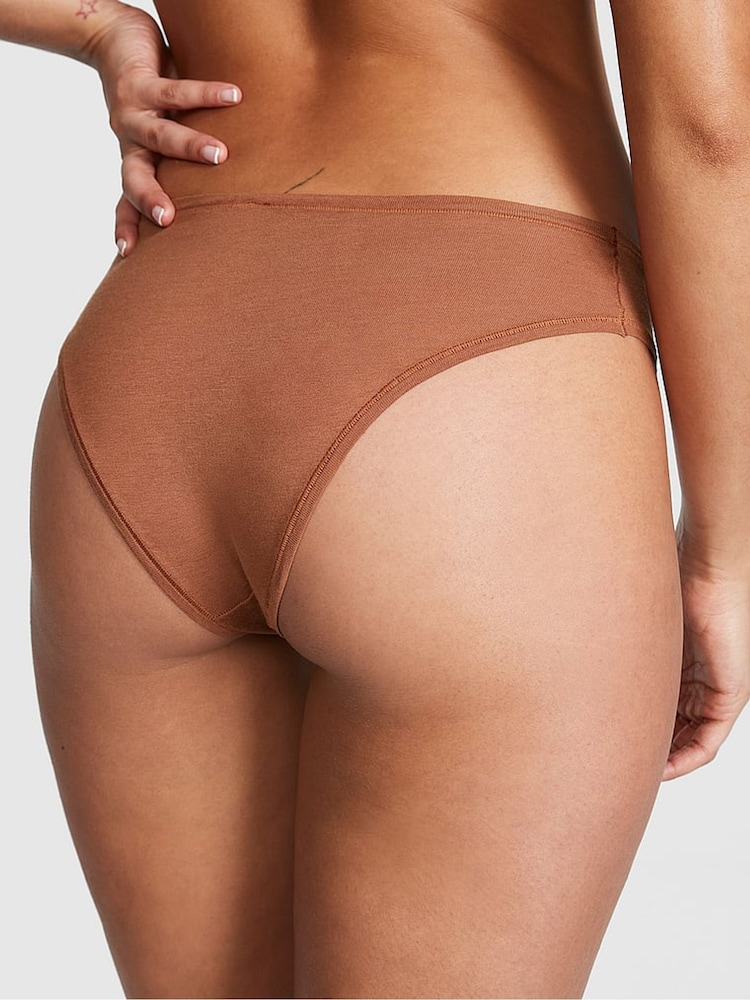 Victoria's Secret PINK Caramel Nude Cheeky Cotton Knickers - Image 2 of 3