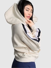 Victoria's Secret PINK Heather Oatmeal Beige Pullover Fleece Hoodie - Image 2 of 3